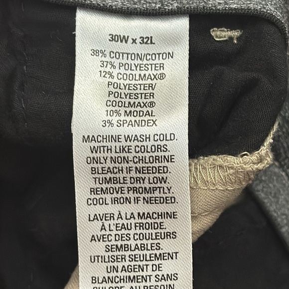 Nordstrom Men's Slim Fit CoolMax Flat Front Performance Chinos Khaki 30w 32L - Picture 8 of 8